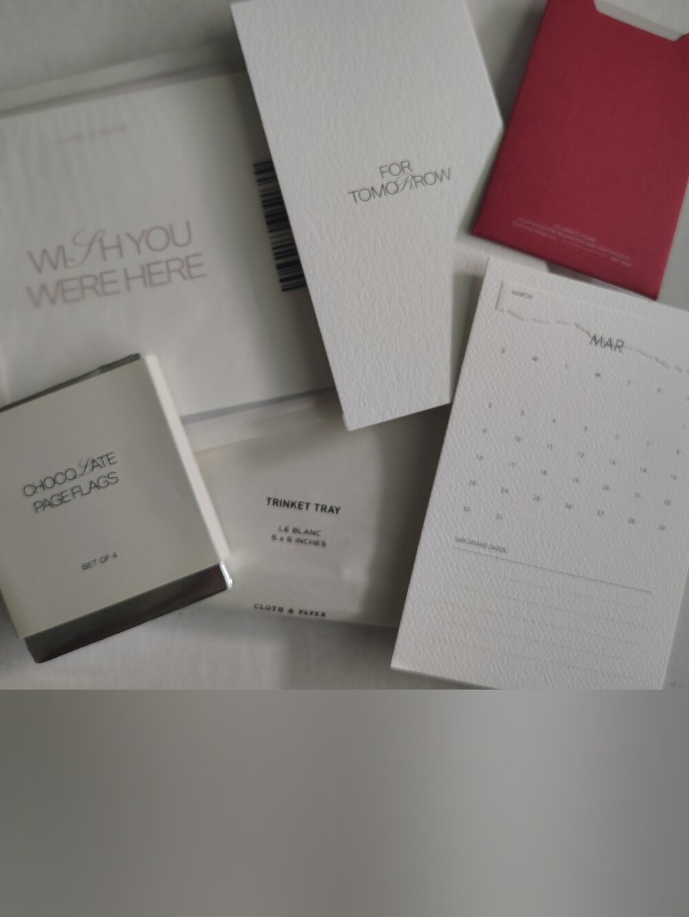 Cloth & Paper Intention Box Items